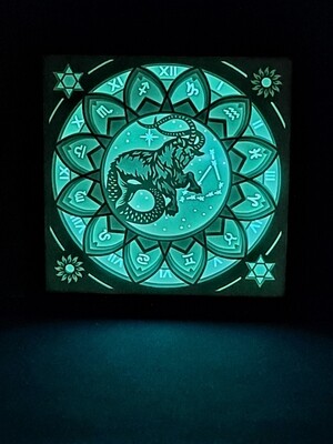 Zodiac Capricorn 9x9 inch lightbox