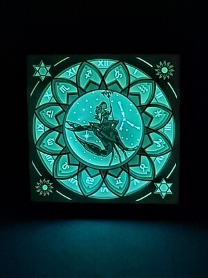 Zodiac Cancer 9x9 inch lightbox