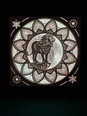 Zodiac Leo 9x9 inch lightbox