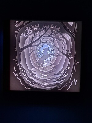 Unicorn Forest 9x9 inch lightbox