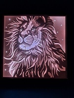 Lion Portrait 9x9 inch lightbox