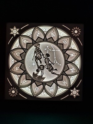 Zodiac Gemini 9x9 inch lightbox