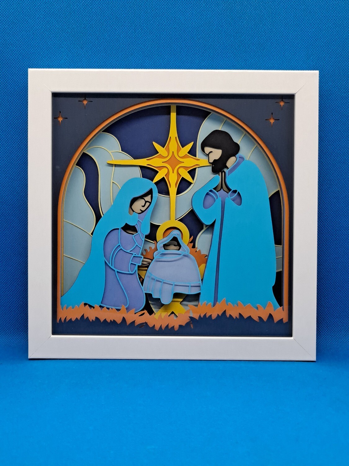 Christmas Nativity Scene 8x8 inch shadowbox