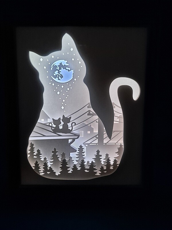 Cats on a Roof 8x10 inch lightbox Cats on a Roof 8x10 inch lightbox