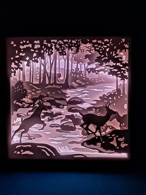 Deer in the Forest 9x9 Inch Lightbox