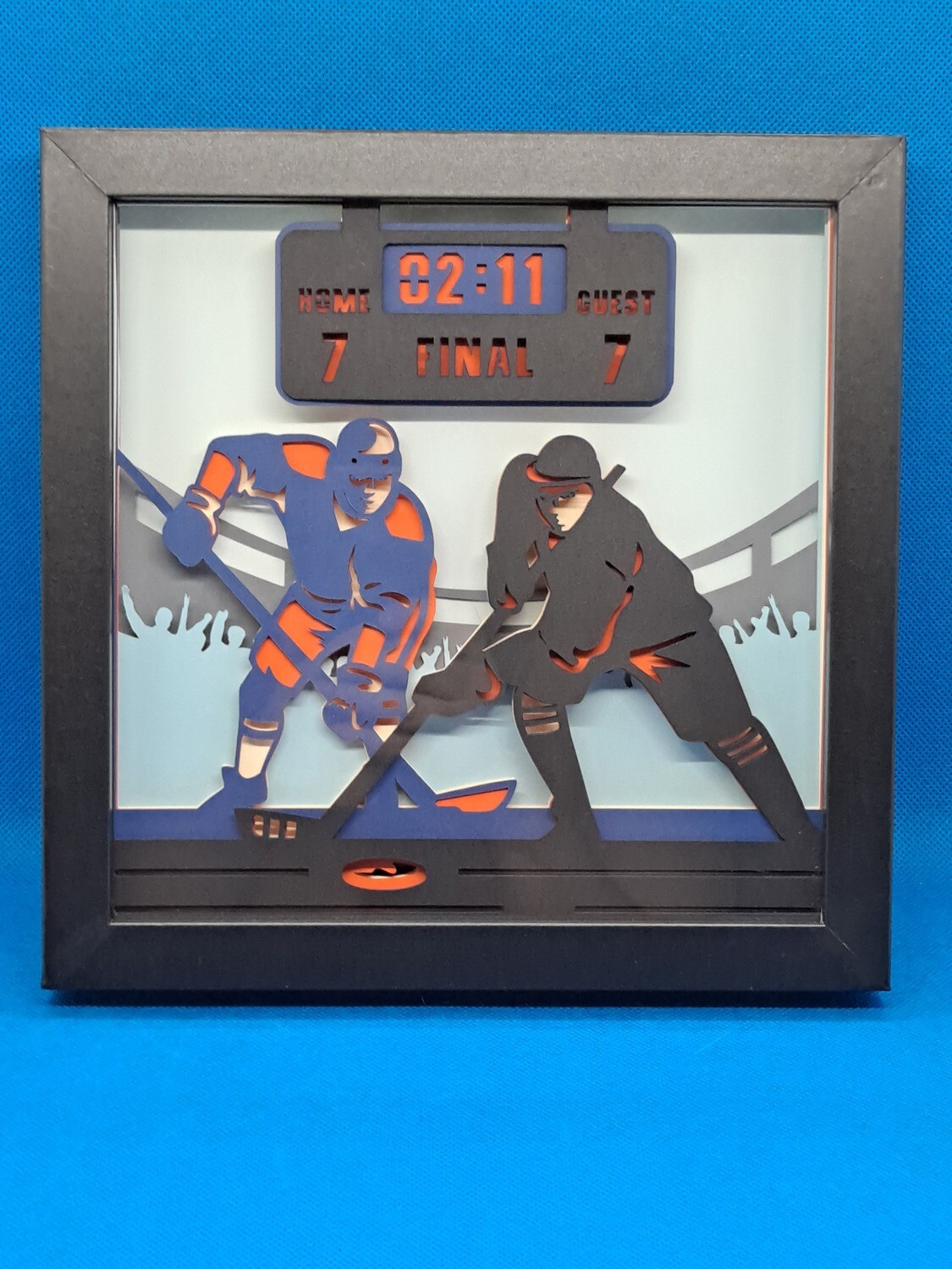 Ice Hockey 8x8 inch shadowbox