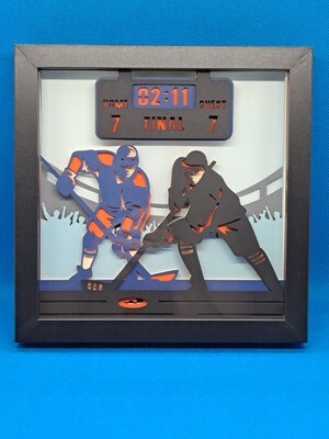 Ice Hockey 8x8 inch shadowbox
