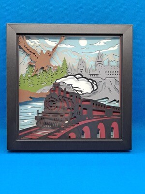 Harry Potter Wizard Castle 8x8 inch shadowbox