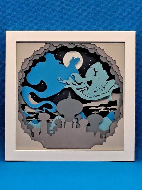 Aladdin 8x8 inch shadowbox