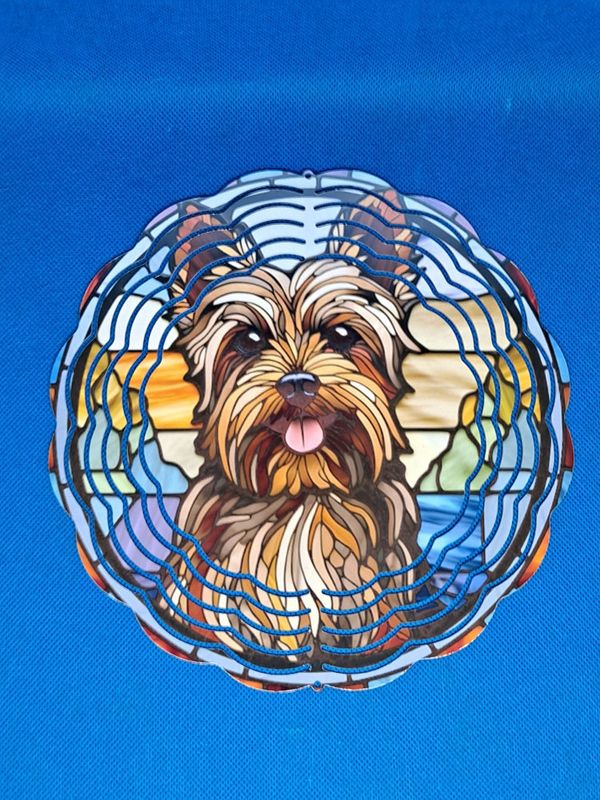 Yorkshire Terrier Aluminum 8-inch Wind Spinner