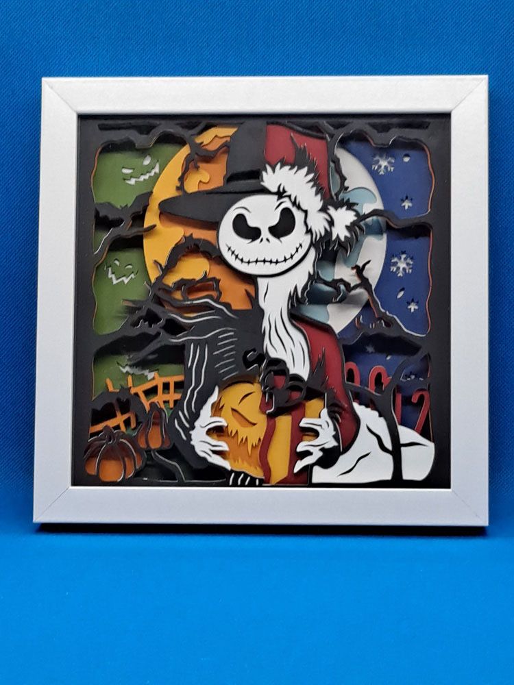 Nightmare Before Christmas 9 8x8 inch shadowbox