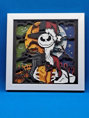 Nightmare Before Christmas 9 8x8 inch shadowbox