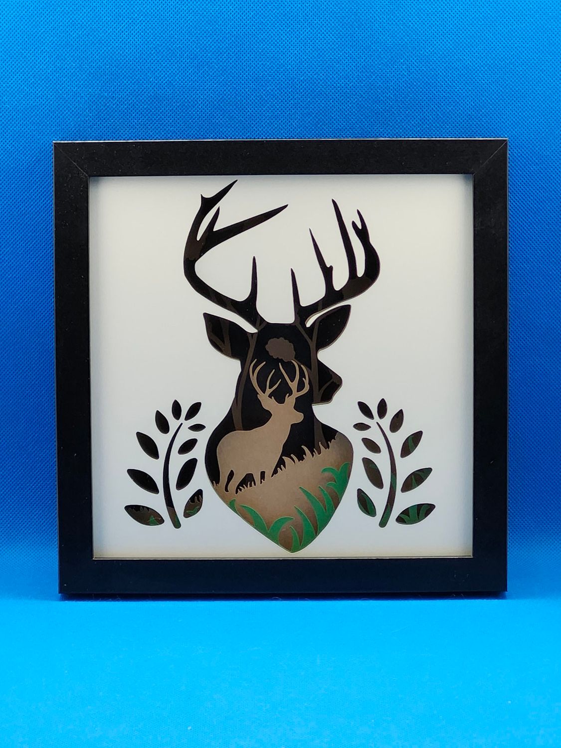 Deer Head 8x8 inch shadowbox