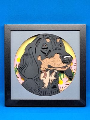 Dachshund 8x8 inch shadowbox