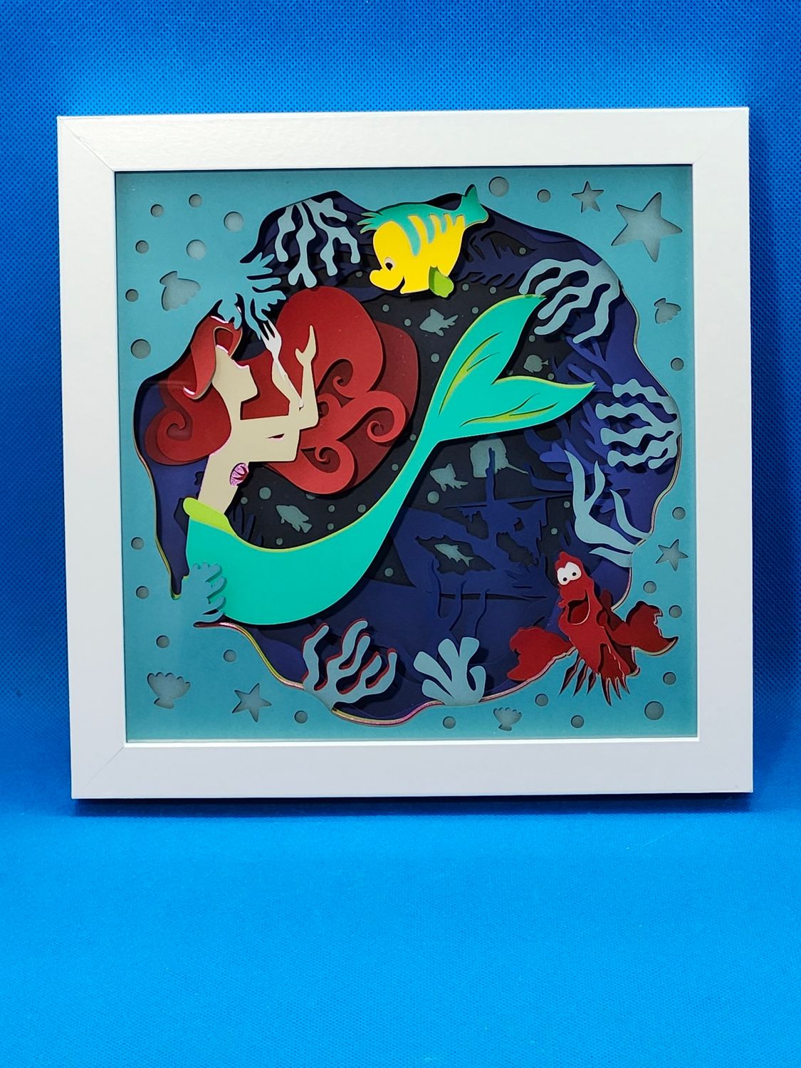 Mermaid 10 8x8 inch shadowbox