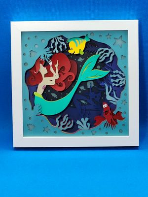 Mermaid 10 8x8 inch shadowbox