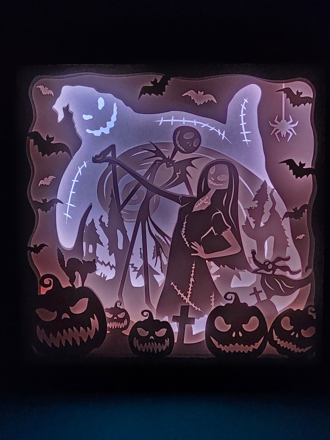 Nighmare Before Christmas 5 9x9 inch lightbox