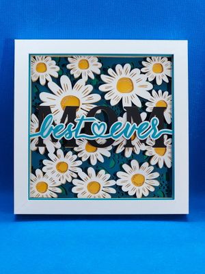 Chrysanthemum Mom 8x8 inch shadowbox