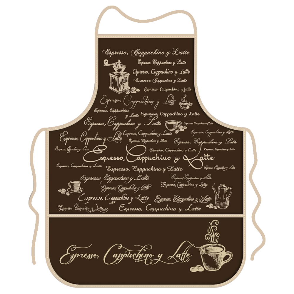 Mandil para adulto - Espresso Cappuchino y Latte