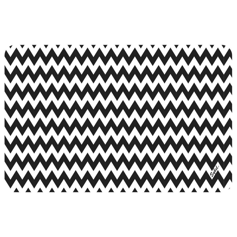 Mantel Mica Chevron - Negro