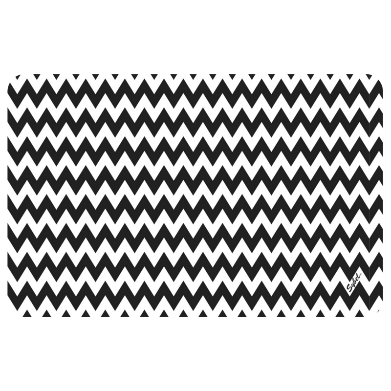 Mantel Mica Chevron - Negro