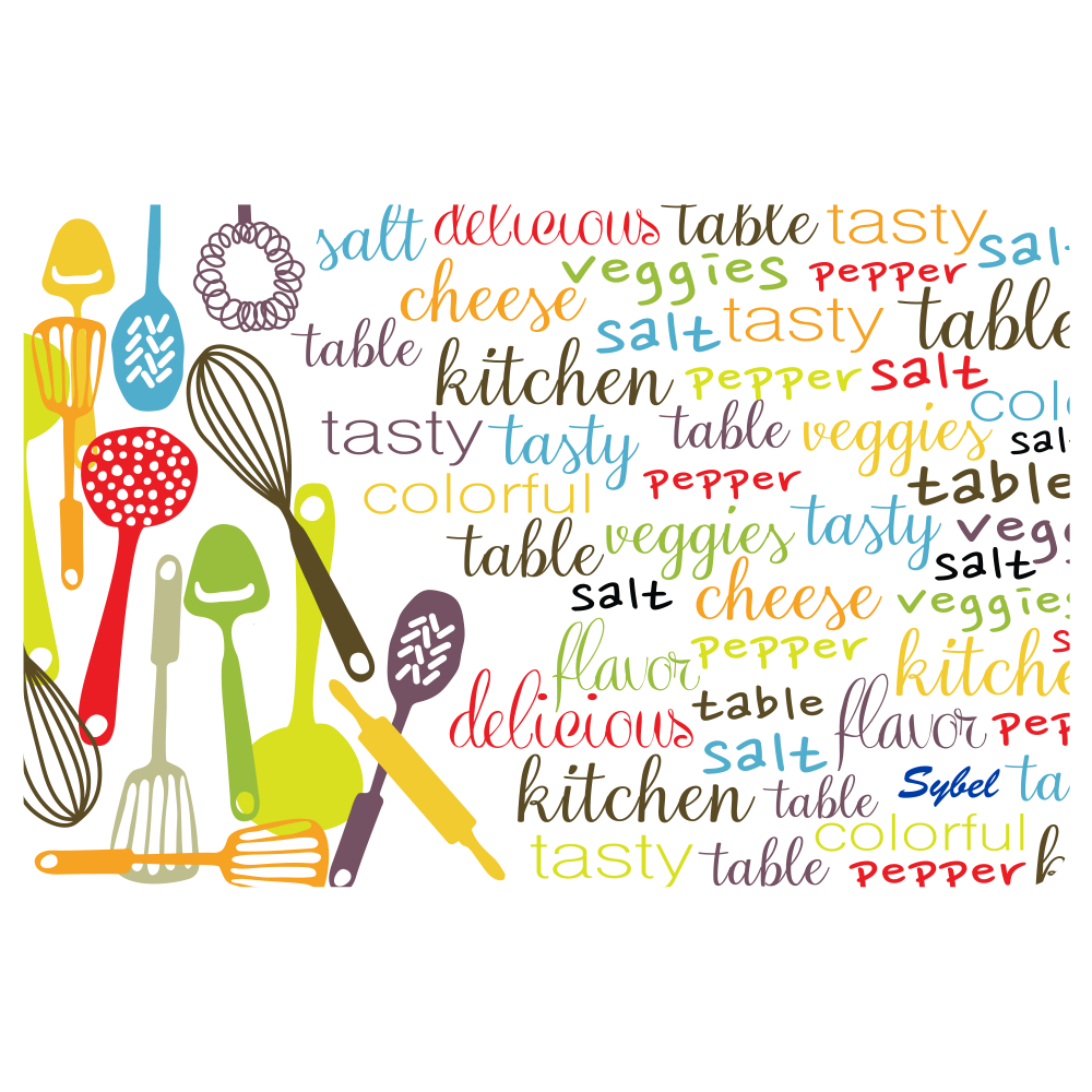 Mantel de vinil - Letras Cocina