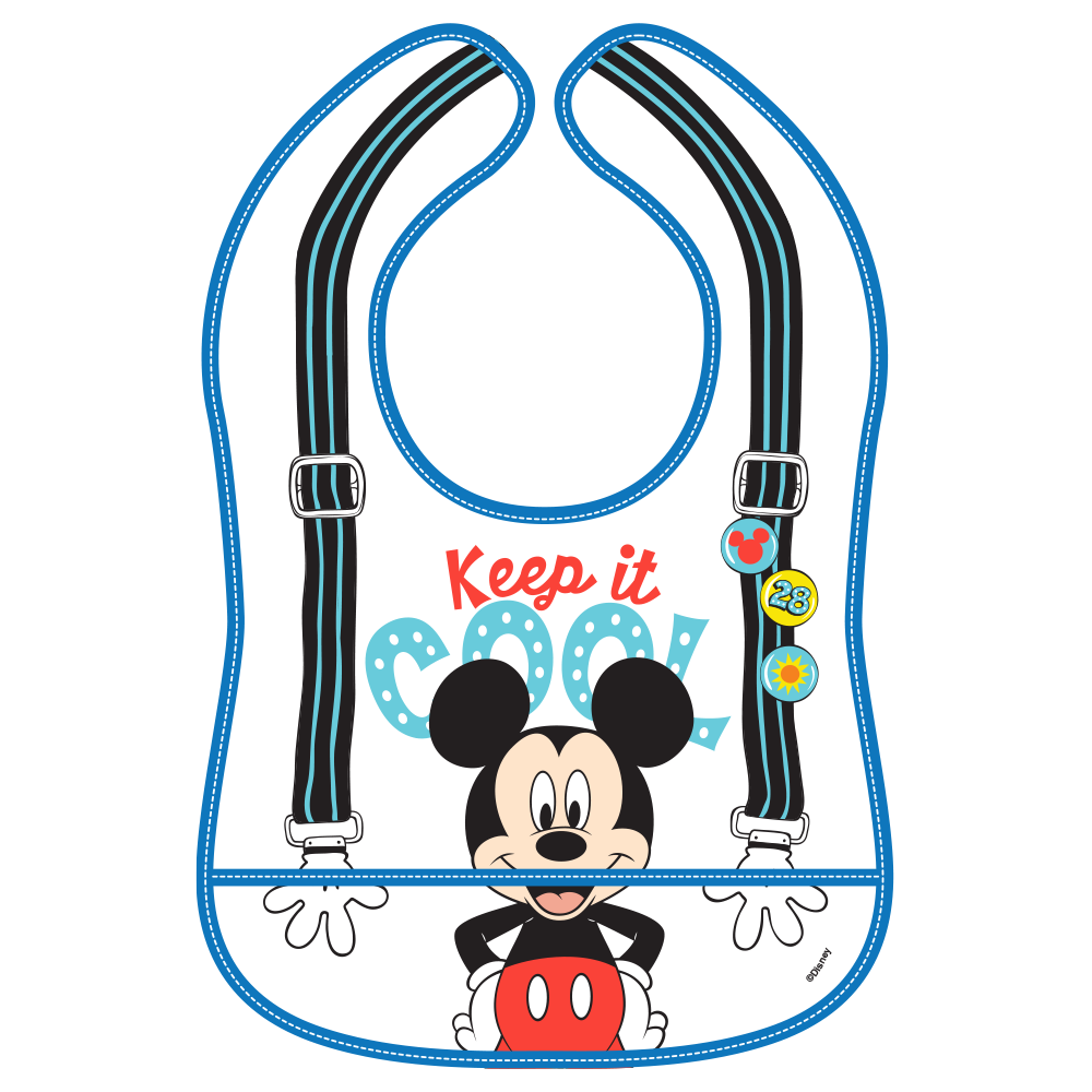Babero de Mickey - Tirantes (6 - 12M)