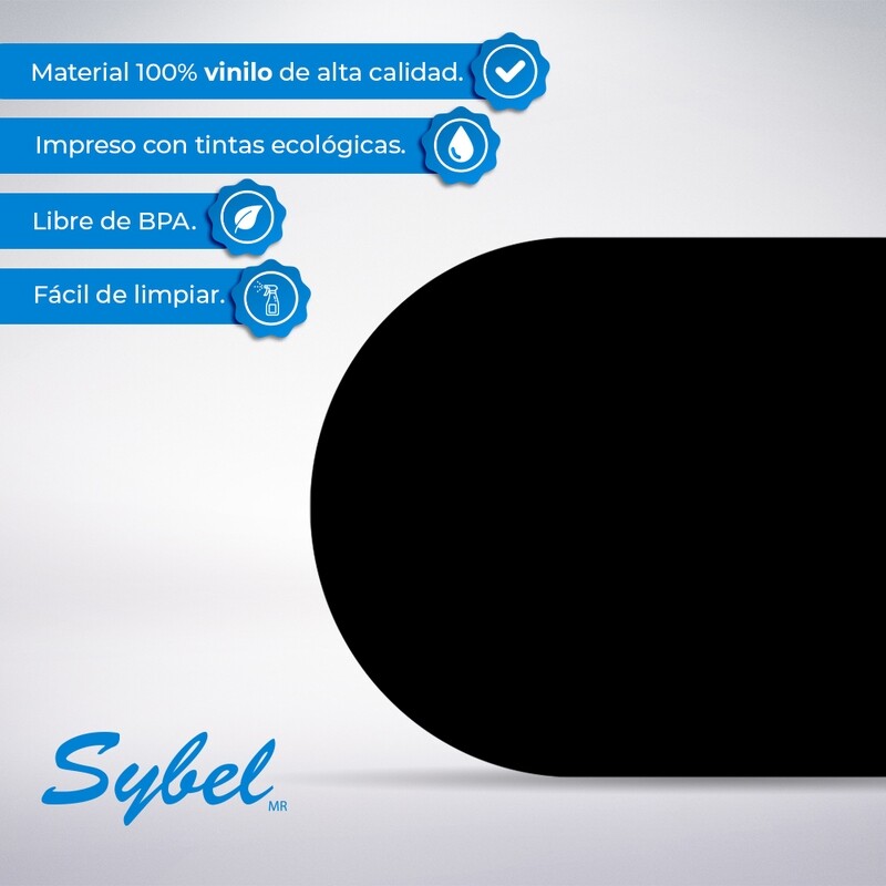Mantel liso - Negro