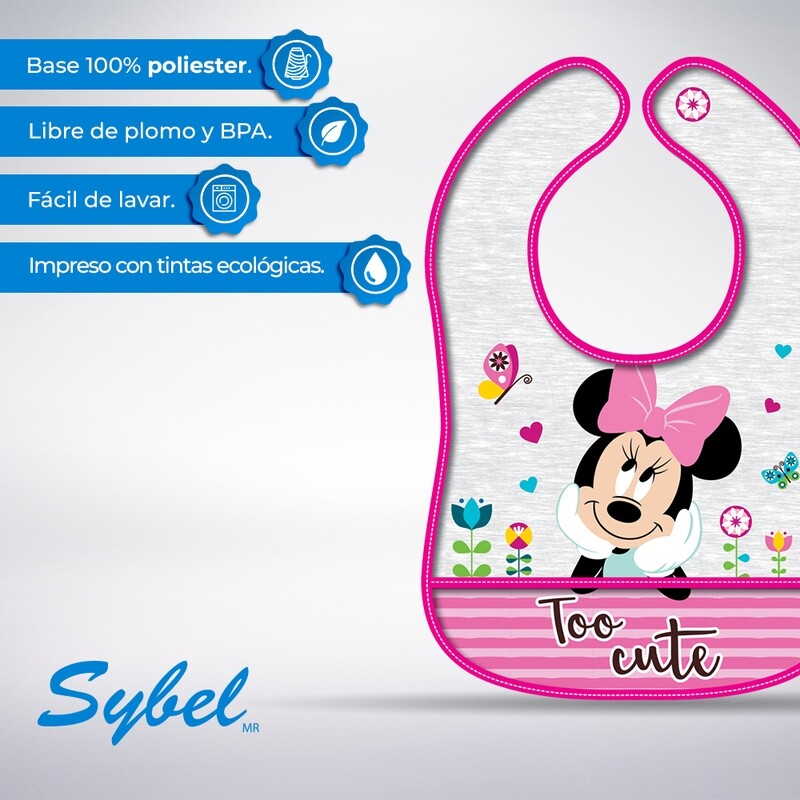 Babero Basic de Minnie (6 - 12 M)