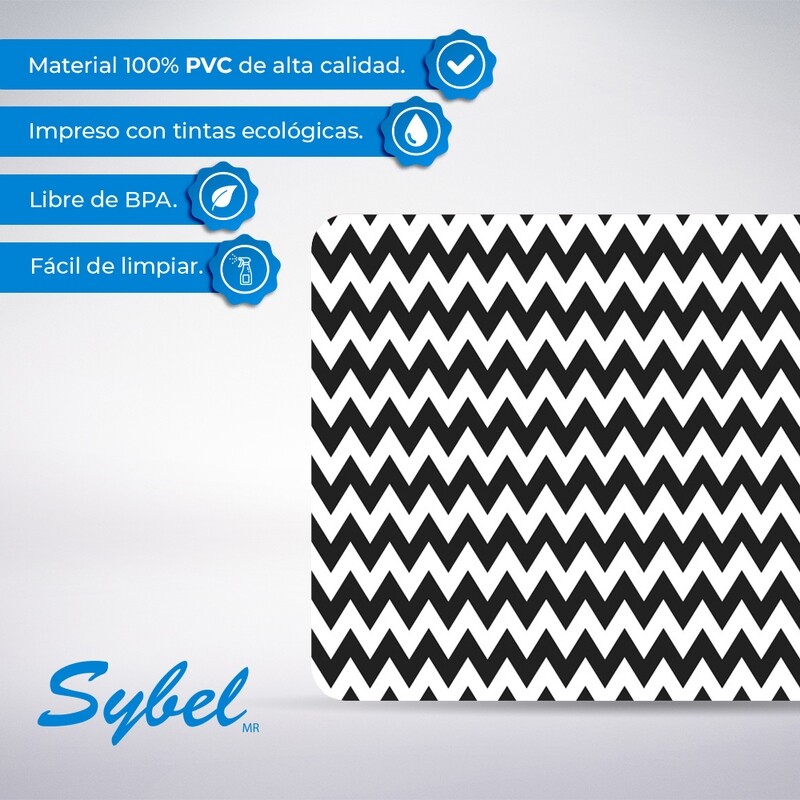 Mantel Mica Chevron - Negro