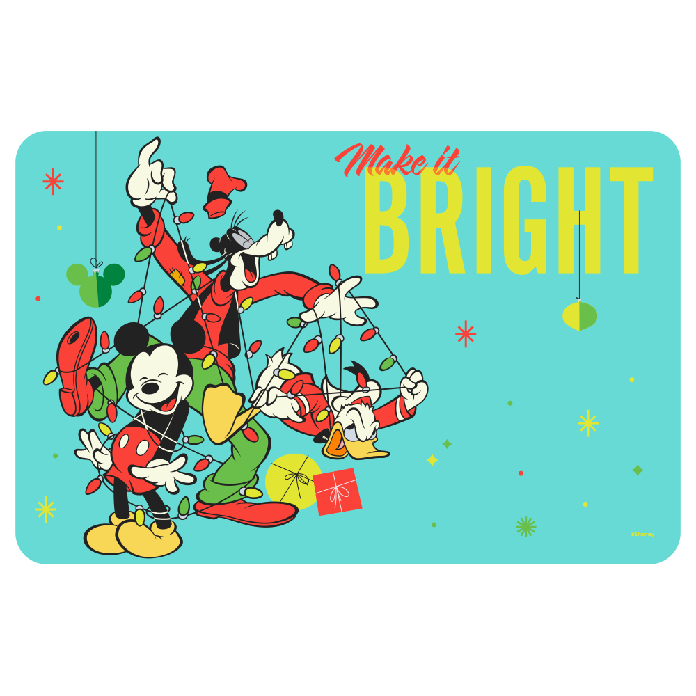 Mantel de vinil de Mickey Bright Christmas