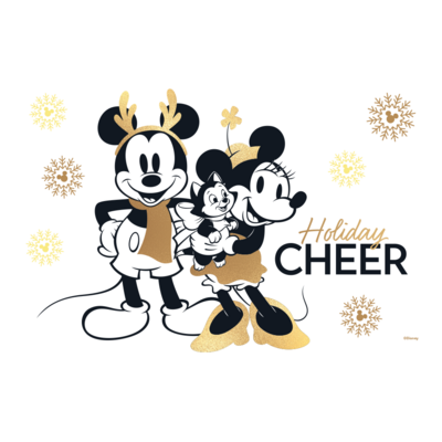 Mantel de vinil de Mickey &amp; Minnie - Holiday Cheer