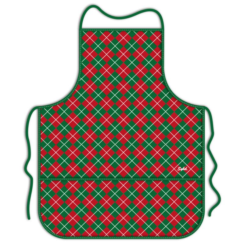 Mandil para adulto de Navidad - Cuadros