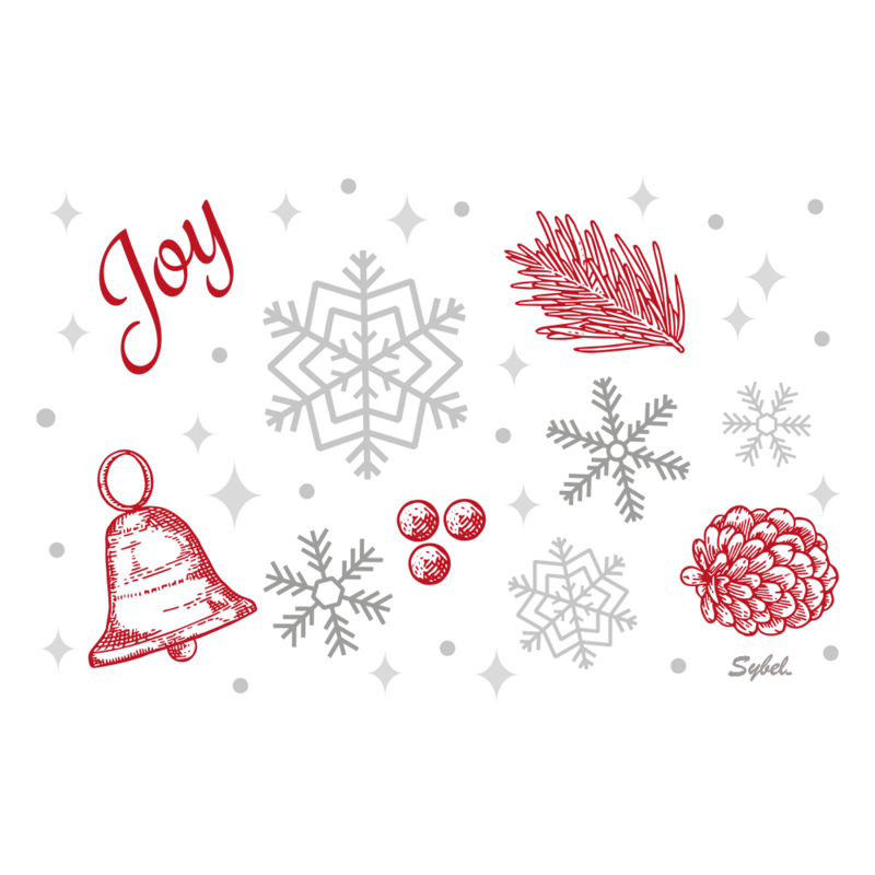 Mantel de vinil de Navidad - Joy