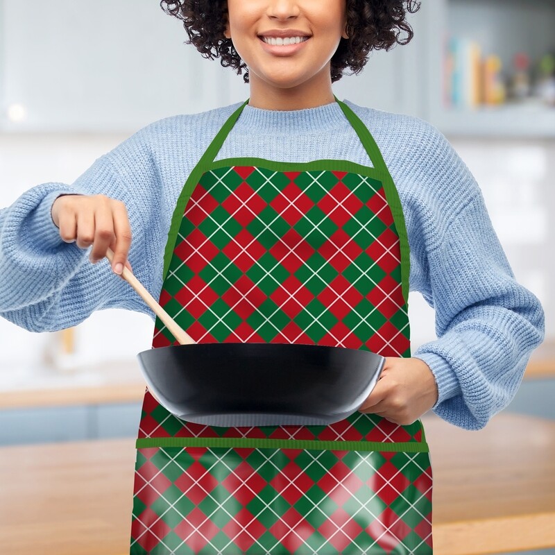 Mandil para adulto de Navidad - Cuadros