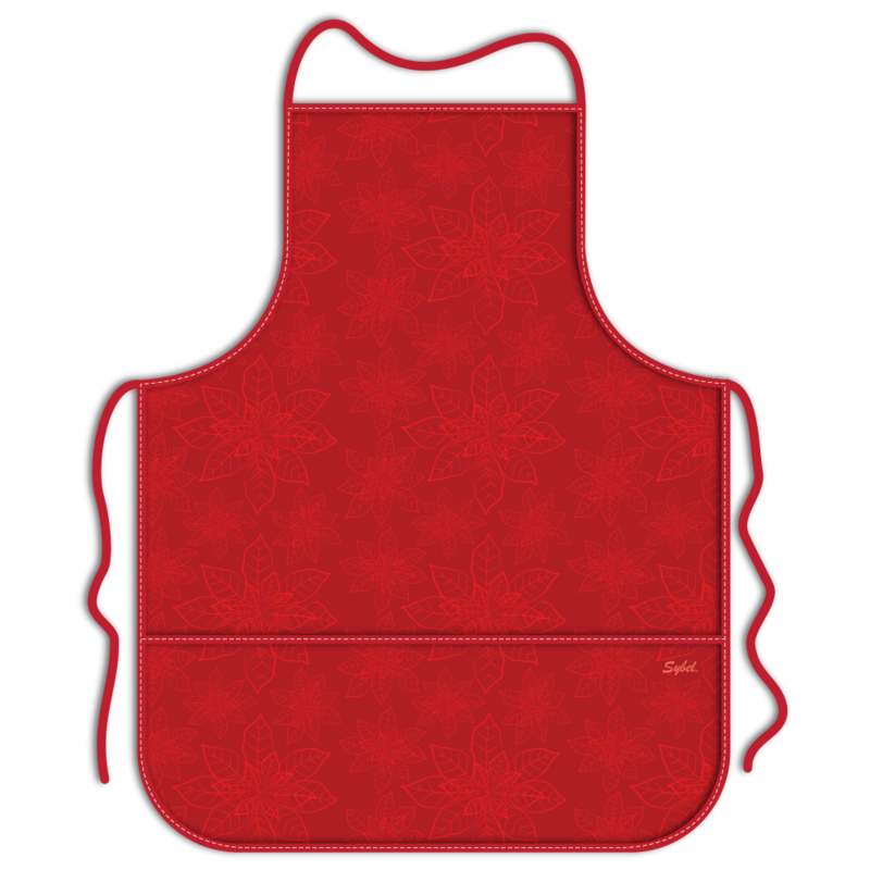 Mandil para adulto de Nochebuena - Rojo
