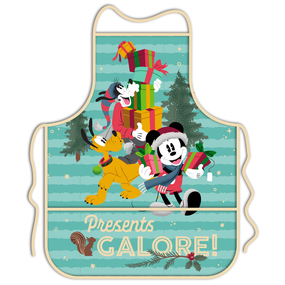 Mandil para adulto de Mickey y Amigos - Navidad