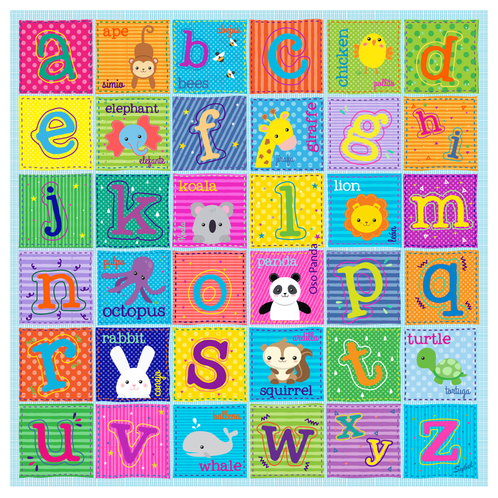 Tapete Baby Squares (140 x 140 cm)