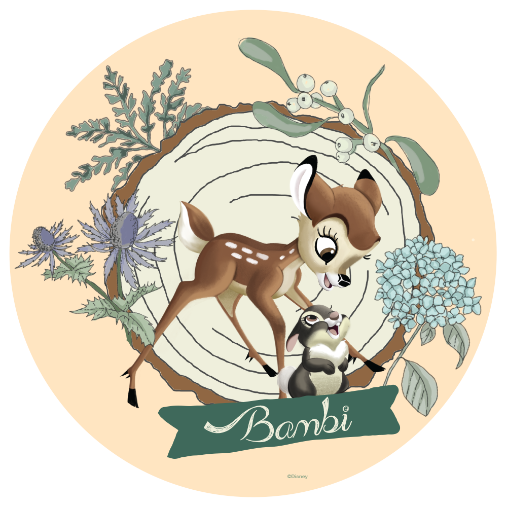 Tapete de juegos Bambi Flores (140 cm de diametro)