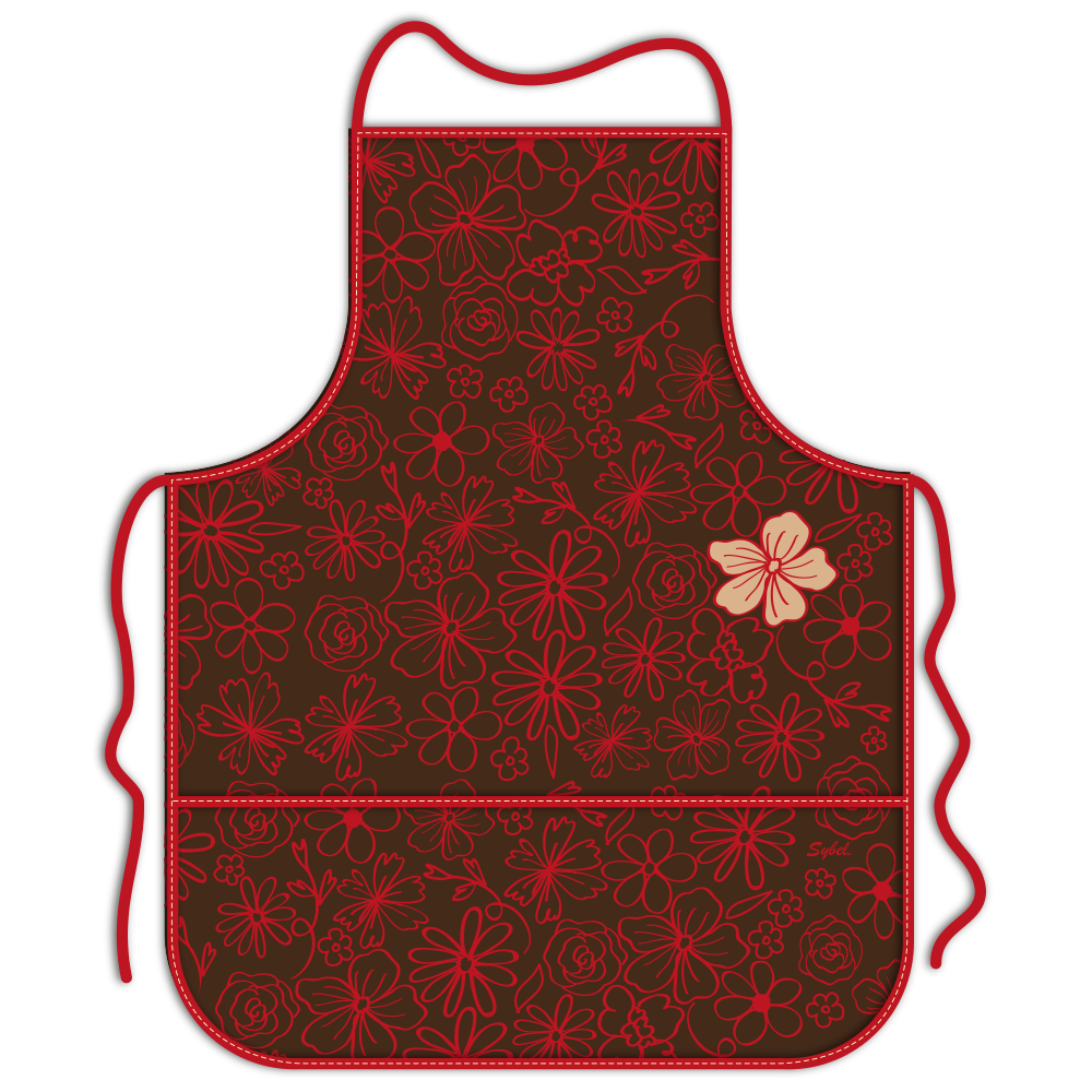 Mandil para adulto - Dibujos florales