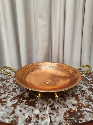 Varinė lėkštė žalvarinėm rankenom