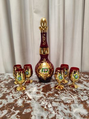 &quot;Bohemia&quot; grafino ir taurelių komplektas