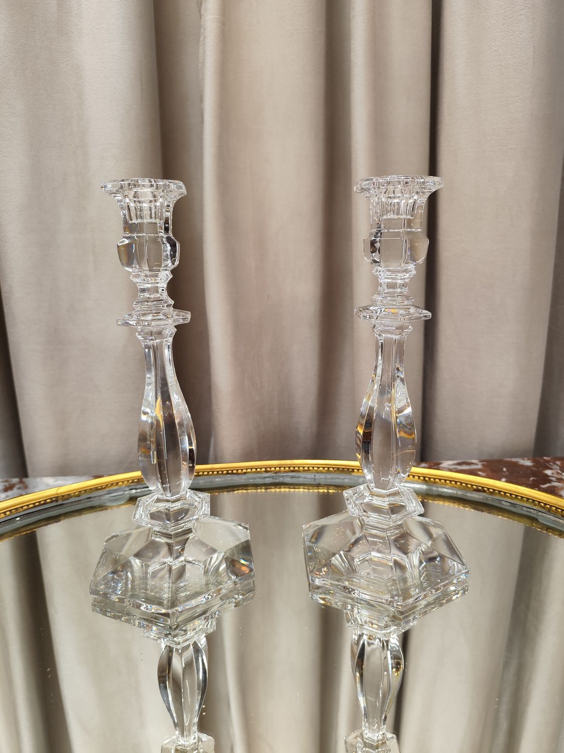 "Val Saint Lambert" krištolinės žvakidės