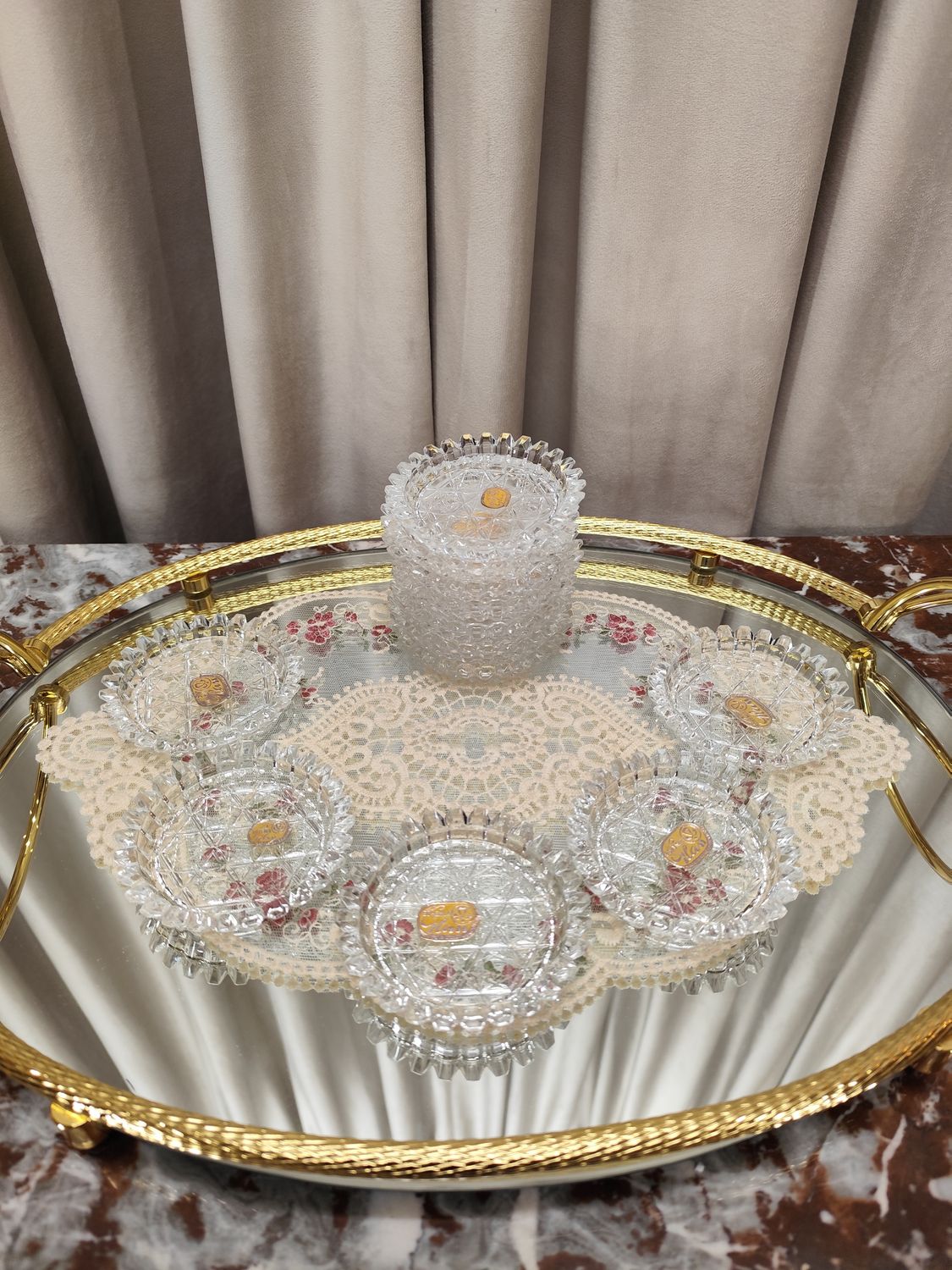 Krištoliniai padėkliukai