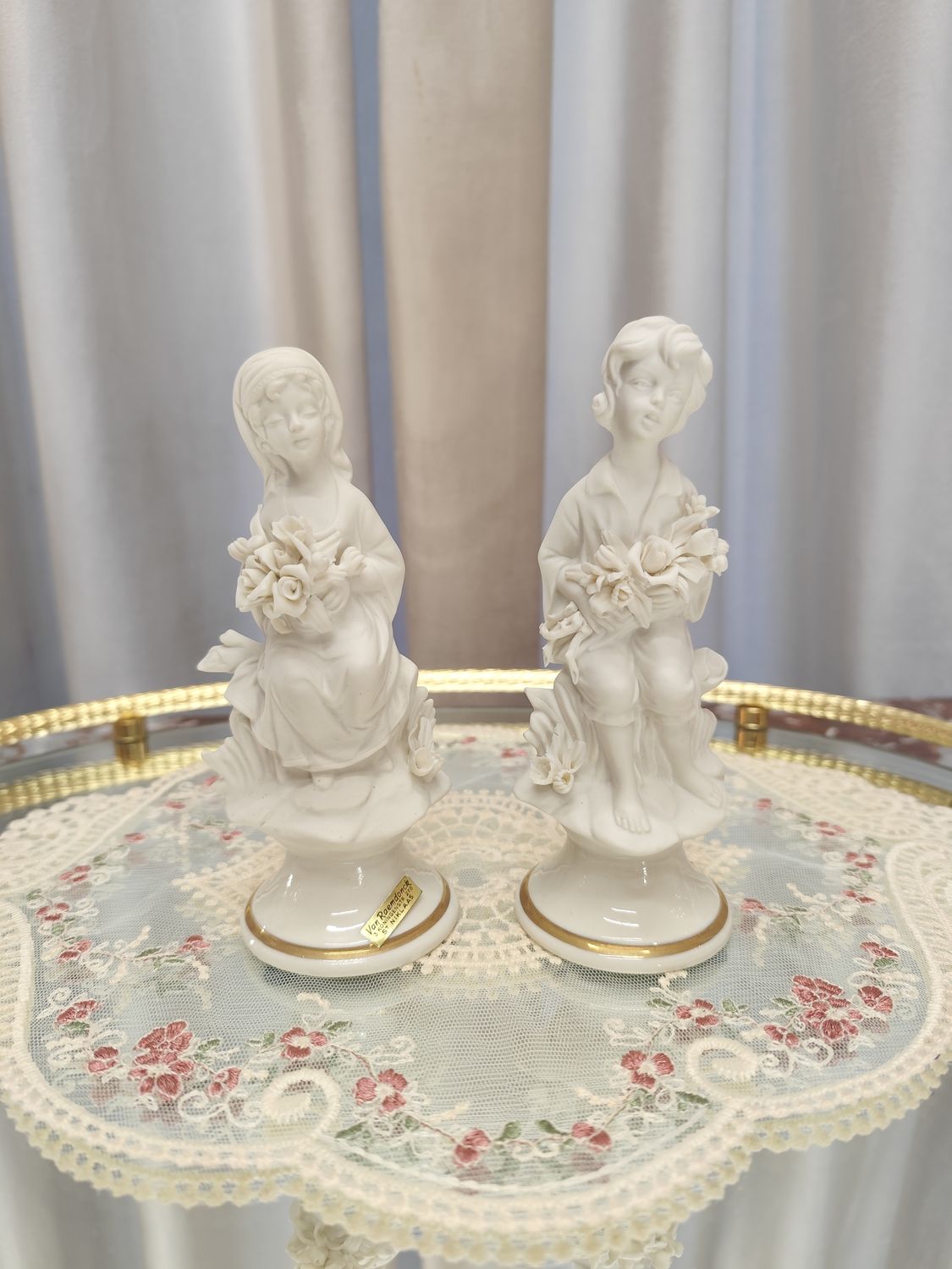 Itališkų "Capodimonte" skulptūrėlių komplektas