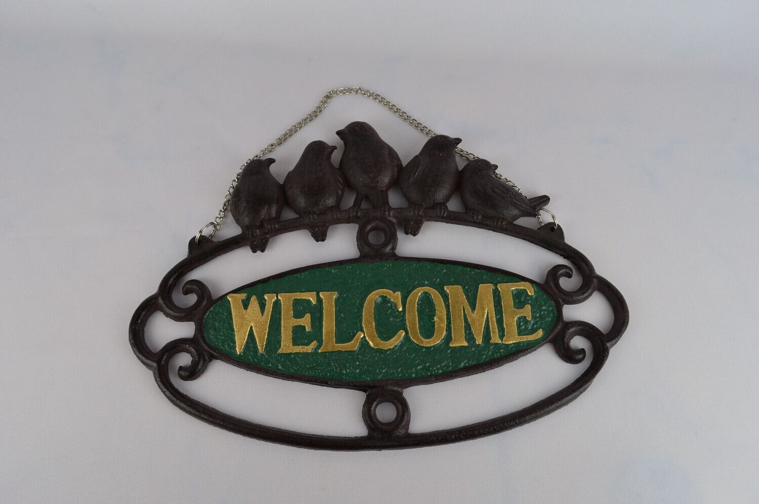 Metalinė pakabinama lauko dekoracija "Welcome"