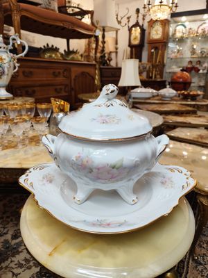 "Limoges" porceliano puodynė su lėkšte