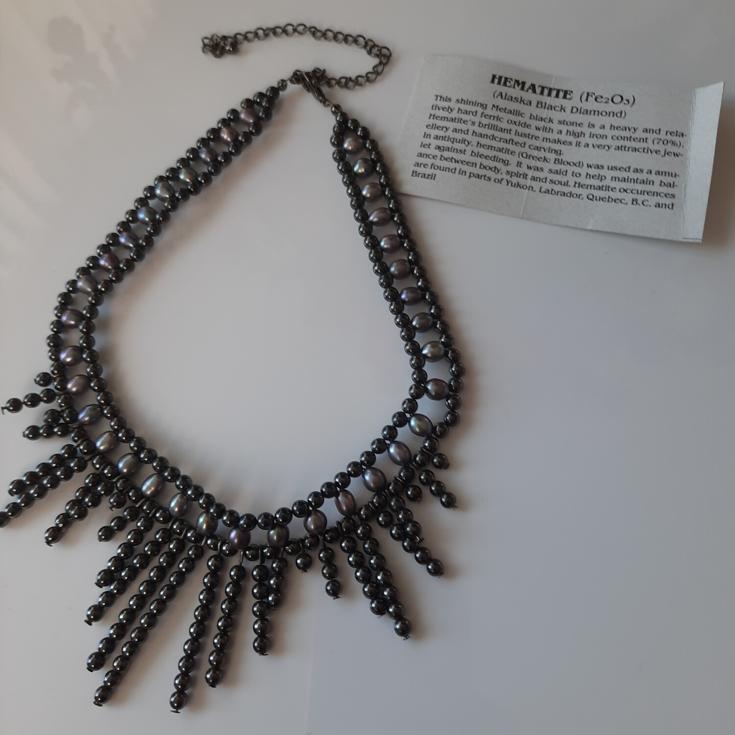 Pan Pacific's Hematite Necklace: The Alaska Black Diamond c. 1990's