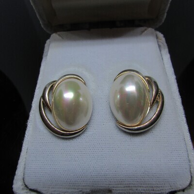 Faux Pearl Studs c. 1980's