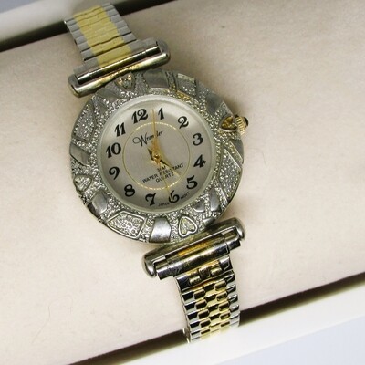 Wrangler's Gold and Silver Toned Water-Resistant Quartz Watch c. 1990's